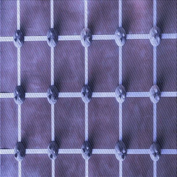 Ahgly Company Indoor Square Patterned Crocus Purple Area Rugs, 4' Square