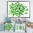 thumbnail image 3 of Designart 'Green Vintage Leaves of Shamrock' Traditional Framed Art Print, 3 of 4