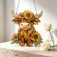 thumbnail image 6 of BingTong Bohemian Style Dreamcatcher Pendant,Bird Cow Angel Moon Pattern Suncatcher Pendant With Metal Chain, Colorful Light Catching Wall Window Decor For Home Decor Doors Windows C, 6 of 7