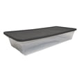 thumbnail image 4 of Homz Contenants de Rangement en Plastique Polyvalents de 41 Qt avec Couvercles Gris, (Lot de 6), 4 of 10