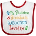 thumbnail image 3 of Inktastic Wisconsin Grandma Loves Me Boys or Girls Baby Bib, 3 of 4