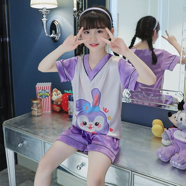 Spiderman Marvels Conjunto de pijamas para niños Ropa de dormir Piyamas Seda de hielo Ropa para el hogar Seda Niños Verano Manga corta Suit12 altura 115-125cm zhangmengya CONDUJO