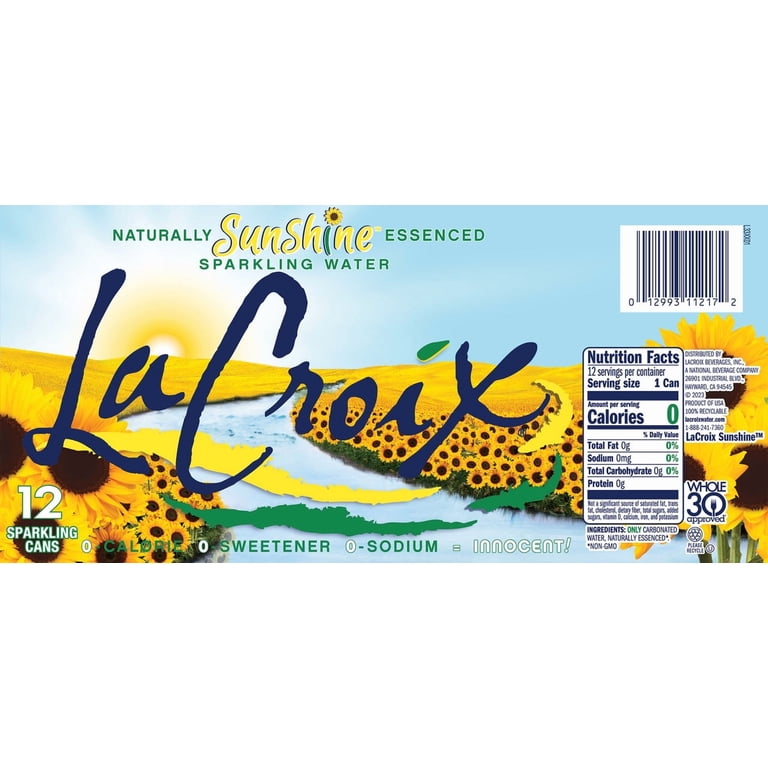 LaCroix Sunshine Sparkling Water, 12 fl oz, 24 Pack photo 4