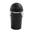 Sterilite 3 Gal. Round SwingTop Wastebasket Plastic, Black