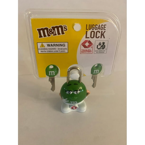 M&M's World Character Green Luggage Lock With 2 Keys New Sealed