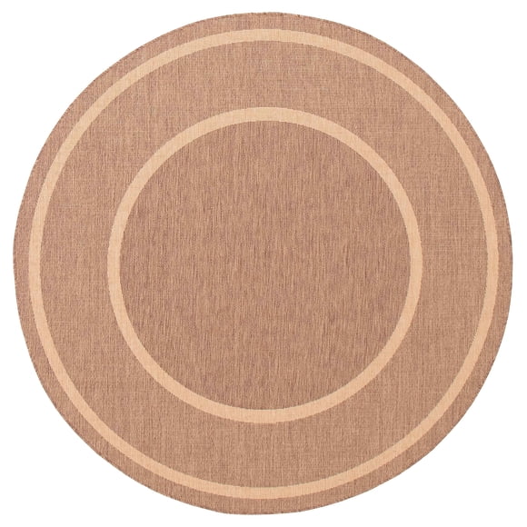 Jute Natura Beige, Tan Polypropylene Rug 6'7" x 6'7"