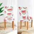 thumbnail image 3 of Yayeee 2 Pack Dining Chair Covers Stretch Parson Chairs Slipcovers Seat Protector, Watermelon Pattern, 3 of 6