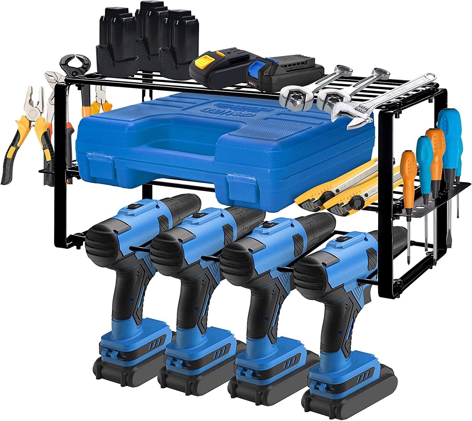 Power Tool Organizer Drill Holder Wall Mount Heavy Duty Metal Tool