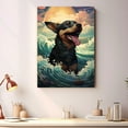 thumbnail image 2 of Australian Kelpie Canvas Wall Art Framed Great Wave Oil Painting Stretched and Framed Artsy Romantic Wall Paintings Girlfriend gift for Living Room Bedroom Bathroom Office Wall Décor, 2 of 4