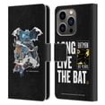 thumbnail image 1 of Head Case Designs Officially Licensed Batman DC Comics 80th Anniversary Ripped Paper Logo Leather Book Wallet Case Cover Compatible with Apple iPhone 14 Pro, 1 of 6