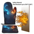 thumbnail image 5 of Bingfone Red And Blue Fire Dragon C Print Oven Mitts Pot Holders Set 2 PCS for Kitchen for Cooking Grilling Baking BBQ Pot Holders Cook Essentials, 5 of 7