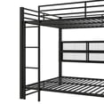 thumbnail image 7 of Queen over Queen Bunk Bed with Storage Cabinets & LED Lights**, Space-Saving Metal Frame for Teens/Adults, Noise-Reduced, No Box Spring Needed, Black, 7 of 7