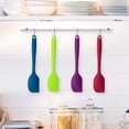 thumbnail image 2 of OVENTE 4 Pieces Non-Stick Silicone Spatula Set with Heat Resistant & Stainless Steel Core, Dishwasher Safe Premium Utensils with Seamless Design Perfect for Baking Cooking & Mixing, Multi SP1004BLGPR, 2 of 7