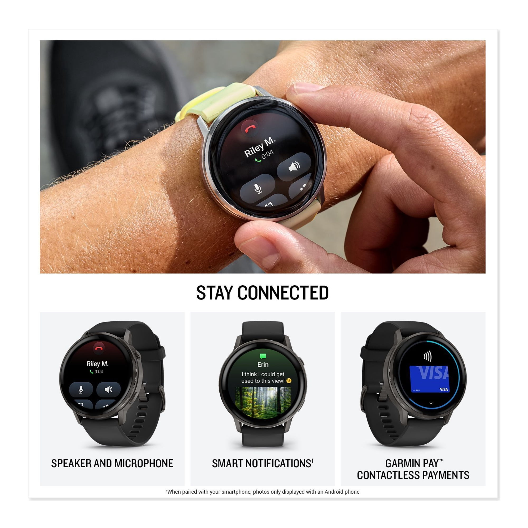 Garmin Venu 4 45mm AMOLED (Slate/Black) GPS Smartwatch Bundle with Wireless Earbuds (2 Items)