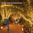 thumbnail image 4 of Solar String Lights Outdoor, 99FT 300 LED Copper Wire Lights, 8 Modes Solar Powered Fairy Lights, Waterproof Decoration Lights for Garden Yard Party Wedding Christmas (Warm White), 4 of 8