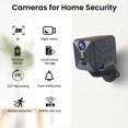Security Camera, 2K WiFi Indoor Camera, 100 Days Standby Battery Life