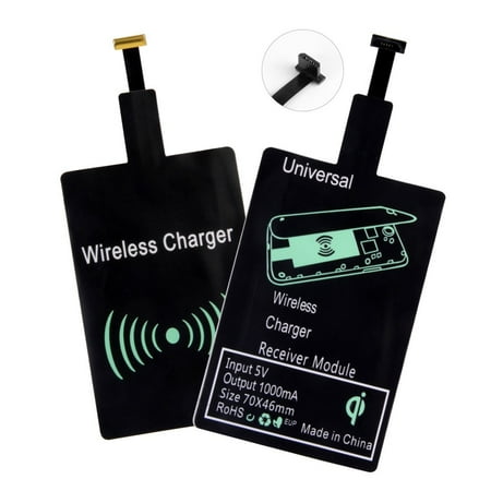 QI Receiver Type A for Samsung Galaxy J7 - J3-J6- S5 - LG V10 -LG Stylo 2-3 -Plus - QI Wireless Adapter– Wireless Charging Receiver- QI Receiver Adapter Samsung -Qi Charger Adapter Samsung Galaxy (Best Wireless Adapter For Gaming 2019)