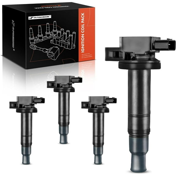 A-Premium Ignition Coils Pack Replacement for Toyota Echo 2000-2005 Prius Yaris XA XB I4 1.5L 1NZ-FE 9091902240 UF316 4-PC Set
