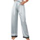 thumbnail image 1 of Pijama de manga larga Gibobby botones Pantalones de pijama mujer Lencería Satén aqua M, 1 of 4