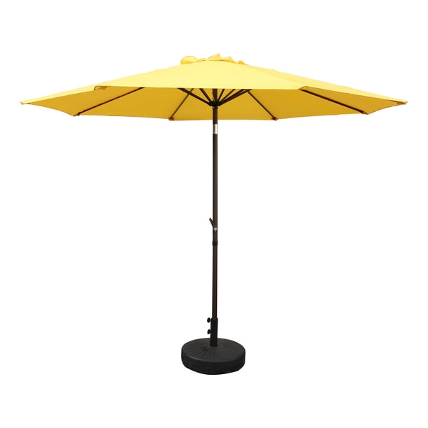 Sombrilla de patio International Caravan St. Kitts, aluminio, 3 m, color amarillo