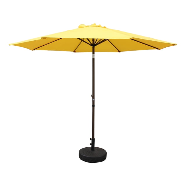 Sombrilla de patio International Caravan St. Kitts, aluminio, 3 m, color amarillo