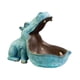thumbnail image 4 of Hugtrwg Resina Hipopótamo Estatua Escultura Figurita Llave Artículos Varios Soporte Arte (azul Claro), 4 of 9