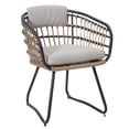 thumbnail image 4 of Outdoor Wicker Dining Chairs Set of 2, Patio Dining Chairs with Cushions, Rattan Dining Armchairs for Lawn, Garden, Poolside, Backyard, Porch, Beige, 4 of 6