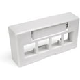 thumbnail image 1 of Leviton 49910-EW4 Plaque Modulaire de Meuble à Profondeur Prolongée à 4 Ports, Blanc, 1 of 1
