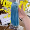 thumbnail image 3 of Doll Wig, Doll Wig Long Handmade Hair Replacement Wig Professional  Hand Crafted Soft Heat Resistances Middle Part Long Straight Doll Wig for Doll Making Style with Curling Iron, 3 of 7