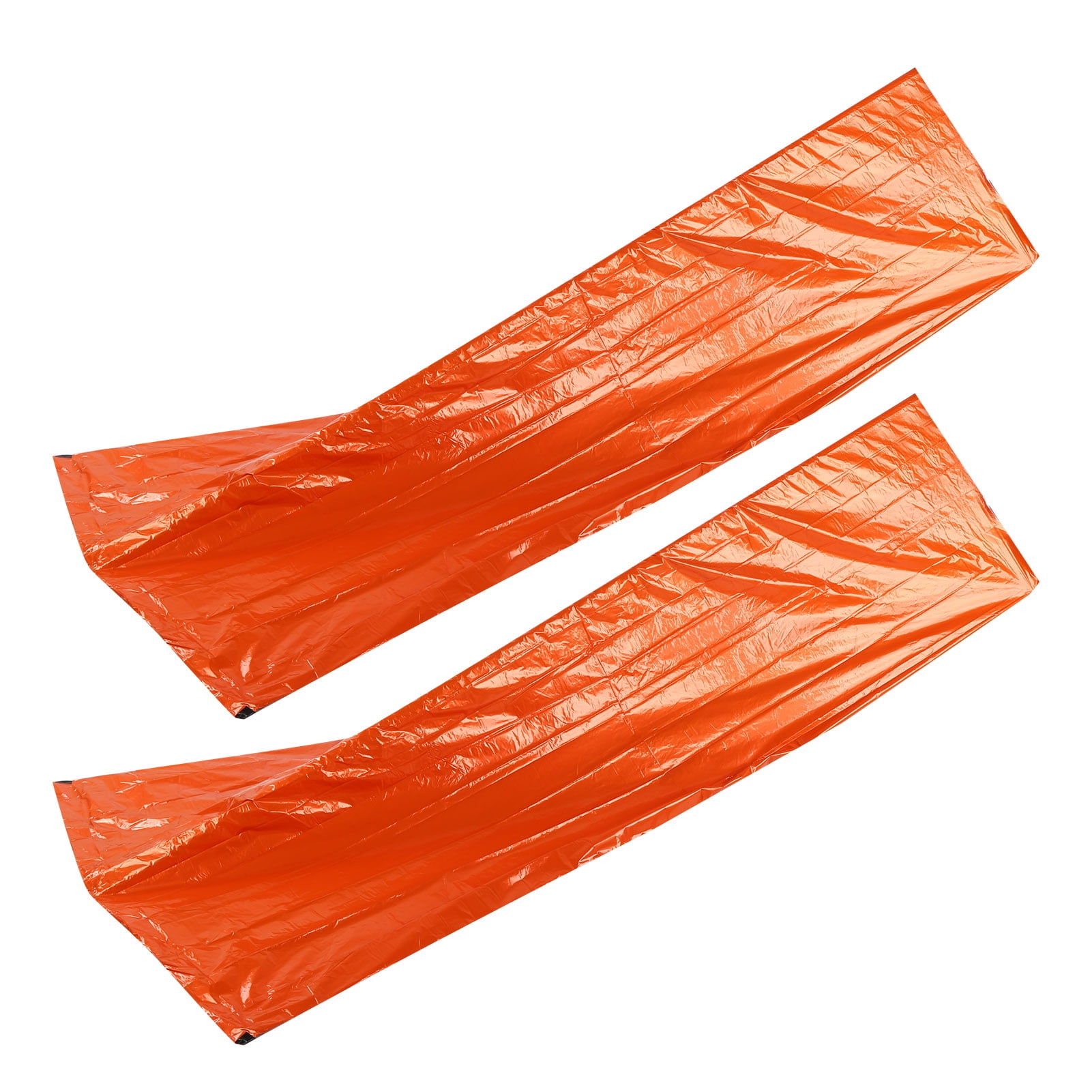 2Pcs/Set PE Aluminum Film Emergency Sleeping Bag Waterproof Thermal Sleep Bag for Camping,