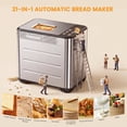 thumbnail image 5 of Atilioo Automatic Bread Maker Machine, 21‑in‑1 Multi‑Function, LCD Display Programmable Timer, Stainless Steel Compact, Up to 2 lbs Capacity, 3 Crust Colors, Silver, 5 of 8