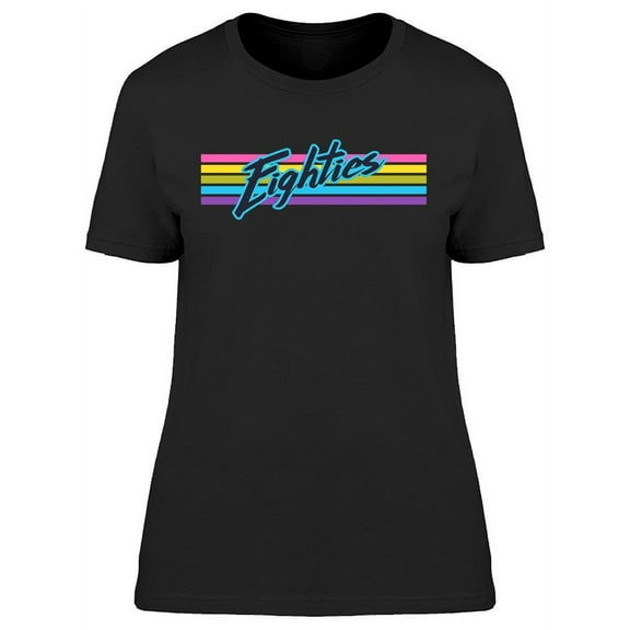 Eighties Colored Background T-Shirt Women -Image by Shutterstock, Female Medium