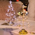 thumbnail image 4 of Lámpara de mesa Led en forma de árbol de Navidad de Metal, árbol de Navidad iluminado con luz nocturna colgante de cristal para dormitorio, 4 of 4