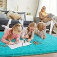 thumbnail image 6 of Lochas Luxury Fluffy Rug Ultra Soft Shag Carpet for Bedroom Living Room Big Area Rugs Home Decorative,5'X8',Turquoise Blue, 6 of 7
