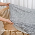 thumbnail image 3 of GFDYREE Oval Tablecloth Vinyl Fitted Elastic Edge with Flannel Backing - Gray Geometric Pattern - Waterproof Wipeable Table Cover -Fits Tables up to 48" W x 68" L, 3 of 7
