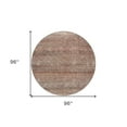 thumbnail image 3 of HomeRoots 605767 8 ft. Coral & Black Round Striped Washable Indoor & Outdoor Area Rug, 3 of 5