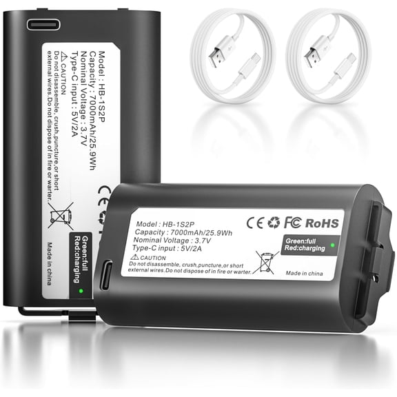 2pack 7000mAh Battery Compatible with Video Keypad Battery, Compatible with Keypad Camera Batteries Including USB-C Fast Charging Cable