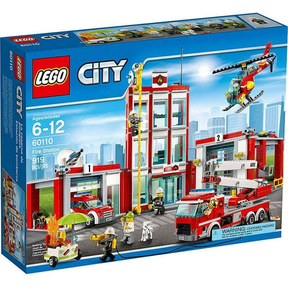 Pre-Owned LEGO City Fire Station 60110 Building Set (919 Pieces)