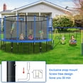 thumbnail image 6 of YORIN Trampoline, 1500LBS 16FT Trampoline for 7-8 Adults/ Kids, with Enclosure Net, Metal Swing, Basketball Hoop, Ladder, Galvanized Outdoor Anti-Rust Heavy Duty Round Recreational Trampoline, 6 of 6