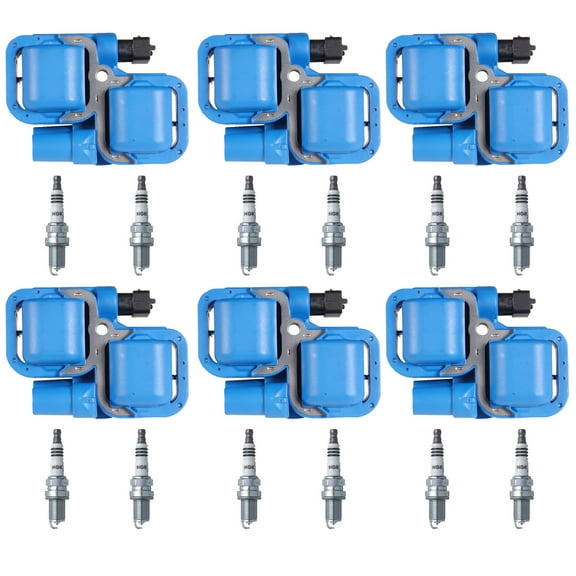 6 Performance Ignition Coils and 12 NGK Iridium Spark Plugs Compatible with Mercedes C240 C280 UF359 Fits select: 1998-2005 MERCEDES-BENZ E 320, 2005 CHRYSLER CROSSFIRE
