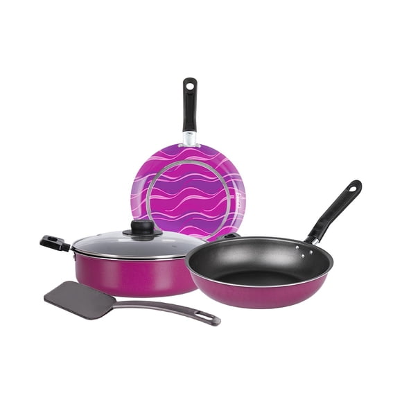 Batería de Cocina Ekco Trends Photopaint Aluminio con Antiadherente 5 Piezas – Rosa