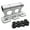 silver, variant on Quickly Release Bicycles Front Fork Bracket Car Roof Rack Mount Aluminum Alloy Bike Block Fork Mount with Adapters