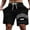 Black, variant on Men's Street Style Letter Print Casual Shorts Slight Stretch Polyester