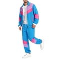 thumbnail image 7 of BELTNOV Men's 2 Piece Sets 80s 90s Tracksuit Long Sleeve Jacket with Elastic Waist Pants Set for Daily Wear Blue, 7 of 7