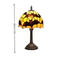 thumbnail image 7 of Stained Glass Style Black Bat Table Lamp, Vintage Black Bat Stained Resin Night Light, Halloween Gothic Resin Desk Light for Bedroom, Living Room, Home & Office, 7 of 7