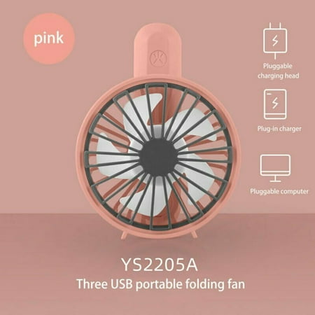 

Portable Hand Held Folding Fan Cooler Cooling USB Rechargeable Mini Small Fans