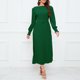 thumbnail image 3 of Vestido largo fluido para mujer ajustado elegante fruncido jersey vestido de desplazamiento diario, 3 of 9