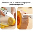thumbnail image 7 of Gumesh 2-in-1 Peeling Knife - Compact Fruit & Vegetable Peeler for Kitchen/Travel | Stainless Steel Blade with Comfort Grip, 7 of 7