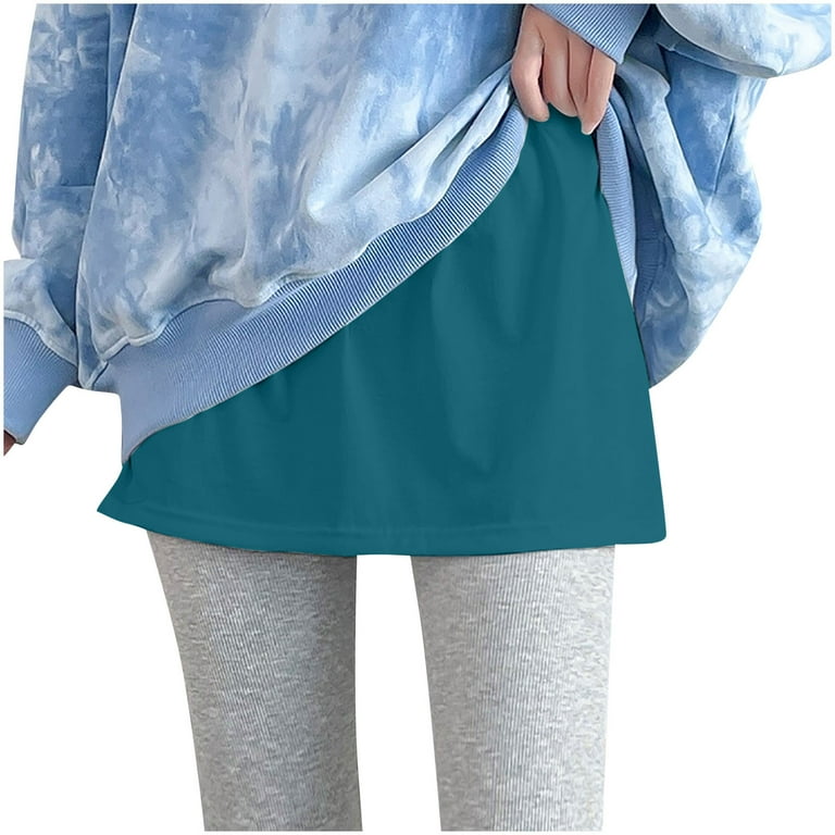 Ruziyoog Women's Stylish Spandex Comfy Fold-Over Long Maxi Skirt