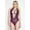 Burgundy, variant on Women's Scalloped trim lace teddy with a thong back 80048-BLACK